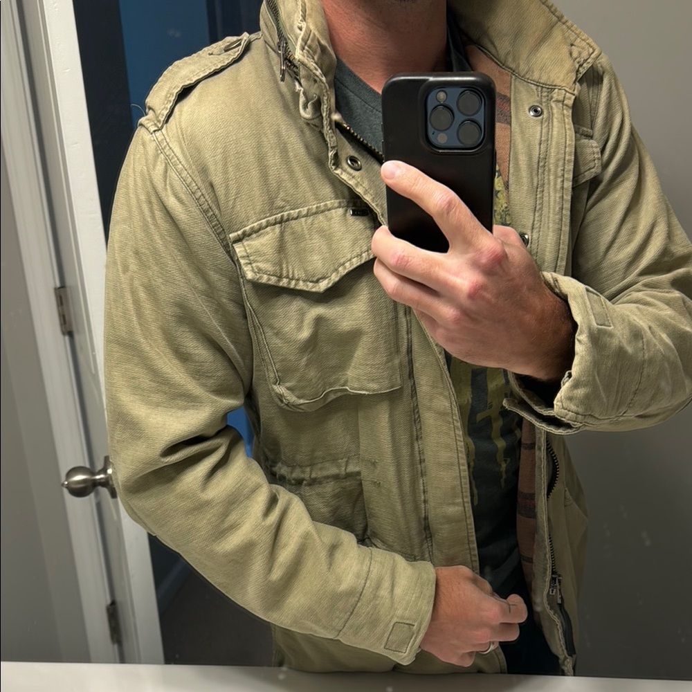 Obey Propaganda Military Jacket with Hood Hideaway